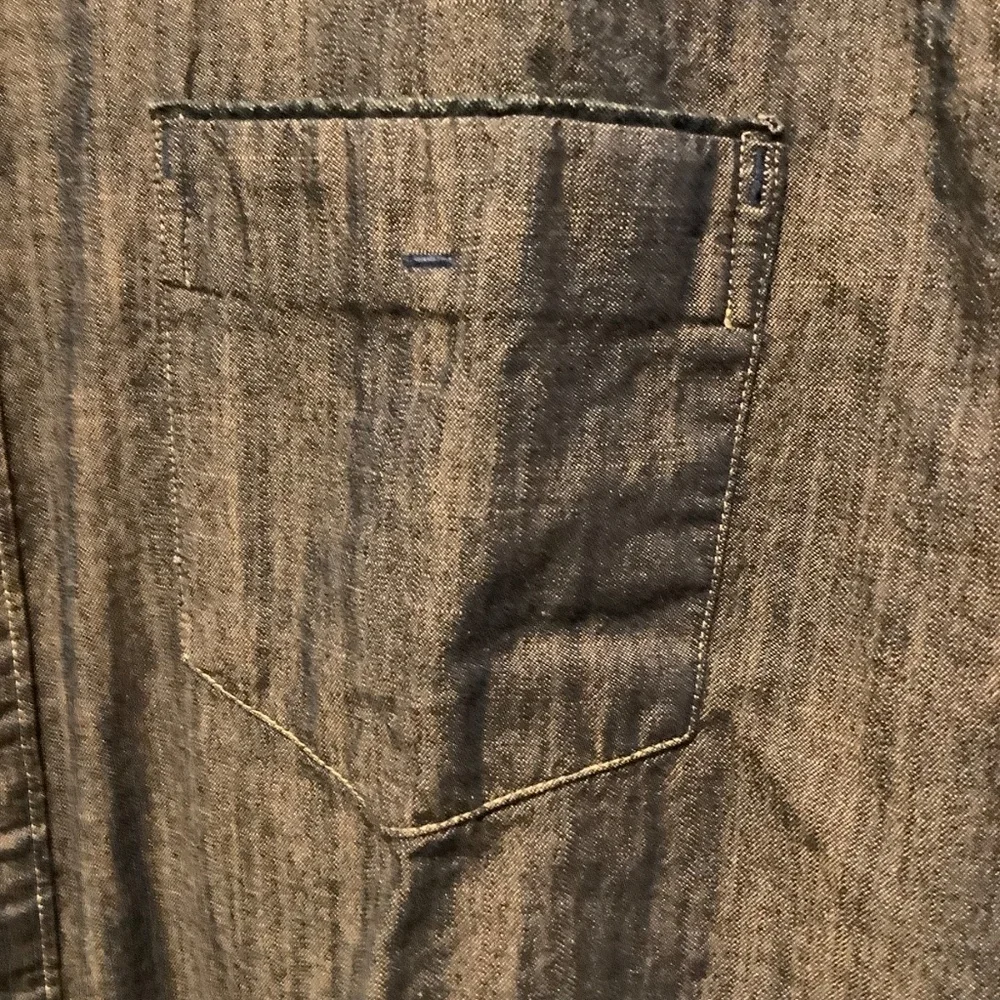 carbon2cobalt| Men’s Medium Button Down Brown Relaxed Casual Boxy 100% Cotton - Picture 2 of 9